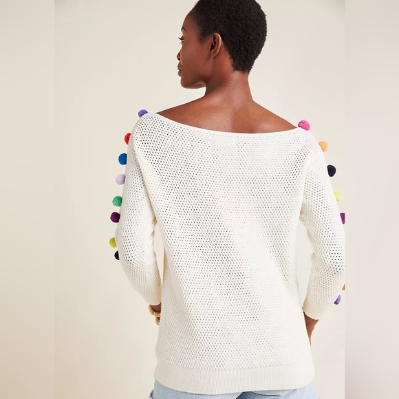 NWT Anthropologie Emilia Pommed Ivory Pullover Size XS - Picture 11 of 14